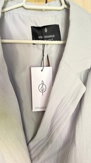 Blazer Stradivarius gris cropped