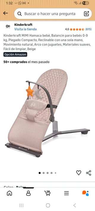 Hamaca bebé Kinderkraft MIMI Beige