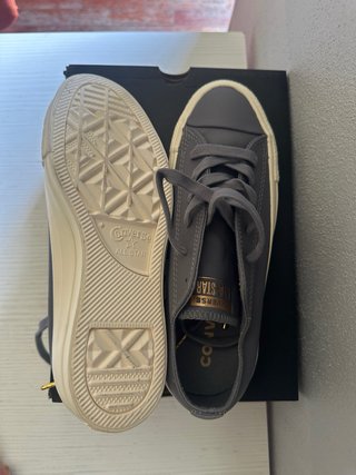 Converse All Star Grigie Pelle