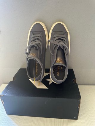 Converse All Star Grigie Pelle