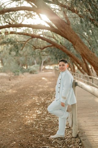 Traje de comunión niño azul claro