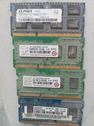 Lotes RAM DDR2 y DDR3 Elpida, Kingston, Transcend