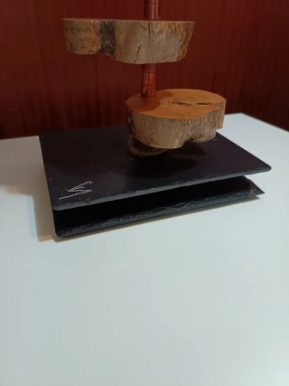 Lámpara artesanal madera Boj