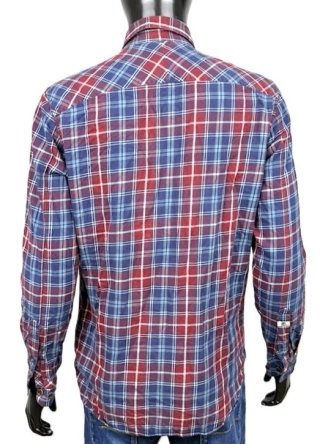 Camicia Timberland Uomo Taglia S Quadri Rosso Blu