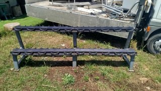 Panca per manubri e pavimento vinilico in vendita