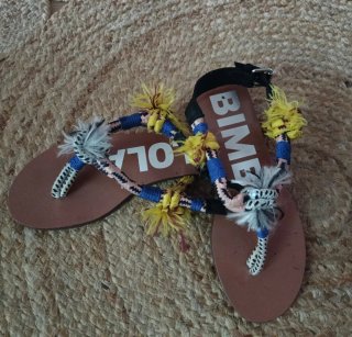 Sandalias Bimba y Lola Marrón Multicolor