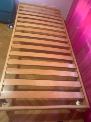 Somier madera + colchón 90x190