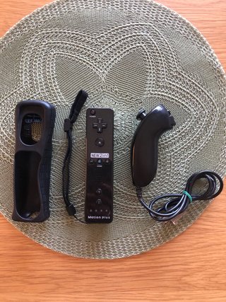Mando Wii Motion Plus + Nunchuk Negros Compatibles