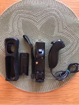 Mando Wii Motion Plus + Nunchuk Negros Compatibles