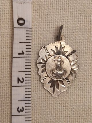 Medalla religiosa de plata de San Pascual Bailón