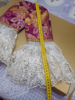 Traje Fallera Completo Morado y Dorado