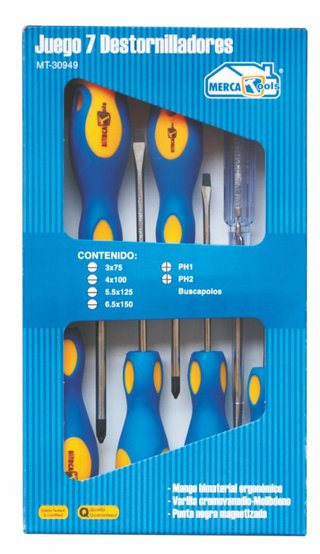 Kit 7 Destornilladores Mercal Tools