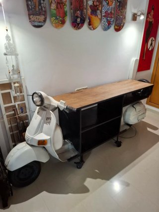 Mesa Bar Vespa con Luz 240x49x88cm