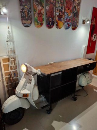 Mesa Bar Vespa con Luz 240x49x88cm