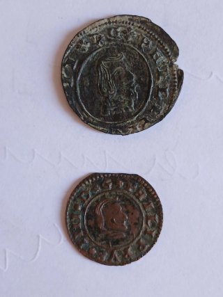 Lote 8 monedas antiguas españolas