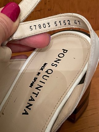 Sandalias Pons Quintana Blancas Talla 41