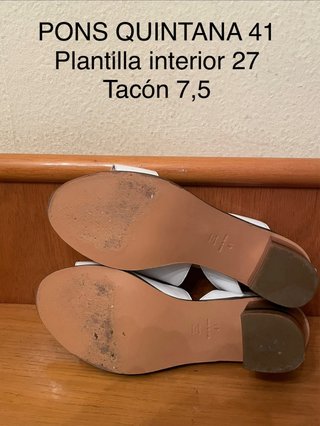Sandalias Pons Quintana Blancas Talla 41