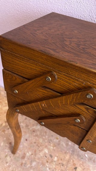 Costurero Francés Vintage Madera