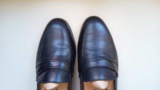 Mocassini Androzzi Pelle Blu N.41