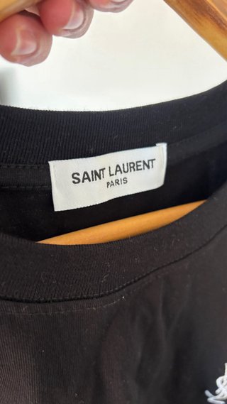 Camiseta Saint Laurent manga larga YSL negra