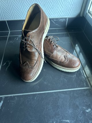Giancarlo Nori Zapatos de Cuero Marrones