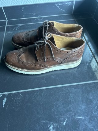 Giancarlo Nori Zapatos de Cuero Marrones