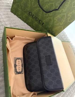 Riñonera Gucci Original Negra y Gris