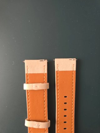 Correa Reloj 20mm Beige/Oro rosa mate
