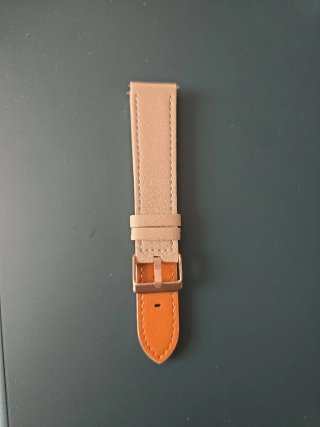 Correa Reloj 20mm Beige/Oro rosa mate