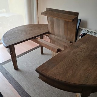 Mesa redonda roble macizo extensible