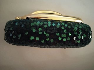 Bolso de fiesta lentejuelas negro y dorado