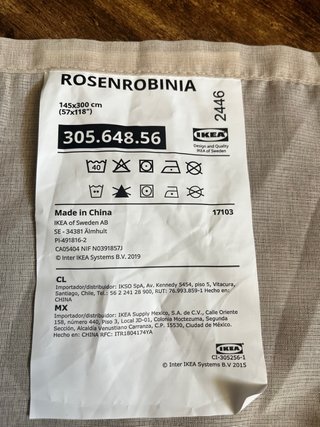 Cortinas ROSENROBINIA Ikea Beige Lino