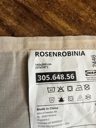 Cortinas ROSENROBINIA Ikea Beige Lino