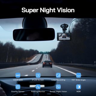 WOLFANG Dashcam Delantera y Trasera Full HD