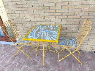 Set Tavolo e 2 Sedie da Balcone/Giardino