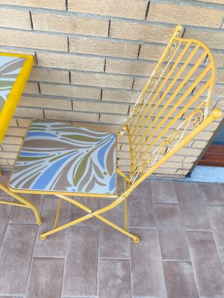 Set Tavolo e 2 Sedie da Balcone/Giardino