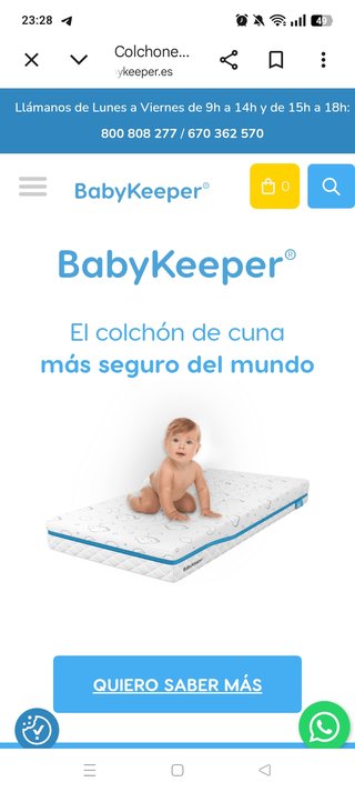 Cuna con colchón