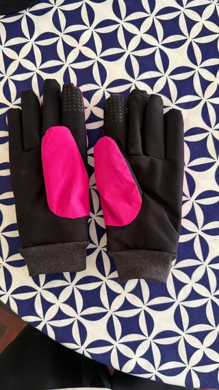 Guantes de Snowboard/Esquí Negros y Rosas