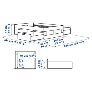 Cama Ikea con cajones