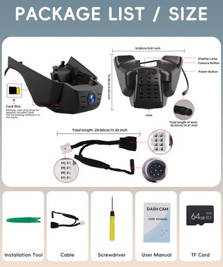 Dashcam 4K Hodozzy para Honda CR-V 23-25