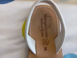 Sandalias Menorquinas Blancas Talla 36