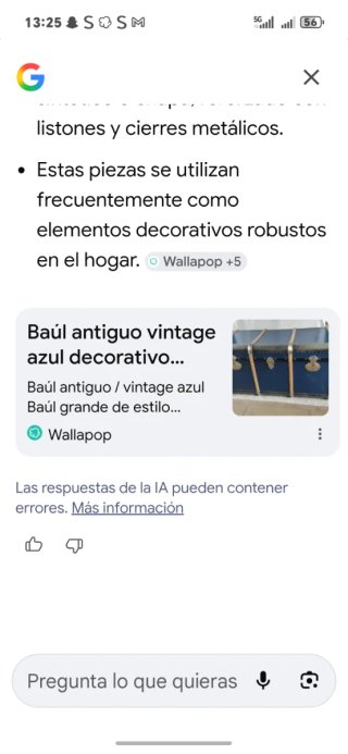 Baúl antiguo decorativo vintage de piel LOMA