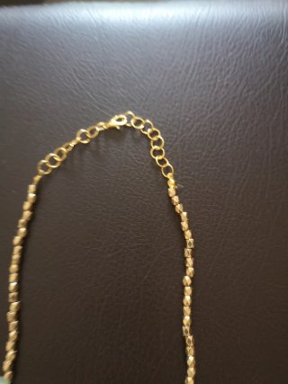 Collana girocollo oro con pietre verdi