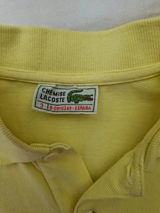 Lacoste Vintage Polo Amarillo Retro Y2K 80s 90