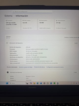 Huawei MatebookD14 (2024) 16GB/512GB Gris