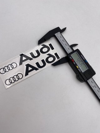 VINILO PEGATINA AUDI NEGRAS 114X46mm