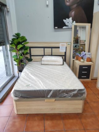 Canapé abatible madera y tela