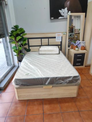 Canapé abatible madera y tela