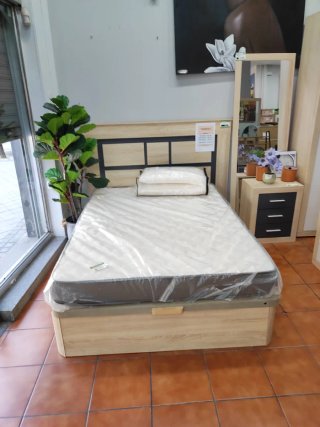 Canapé abatible madera y tela
