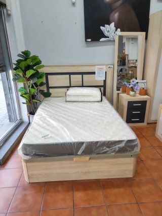 Canapé abatible madera y tela